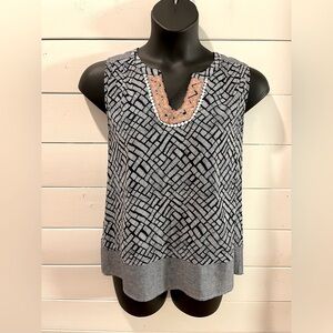 TRIBAL – Sleeveless Printed Top – Size L (G/12)